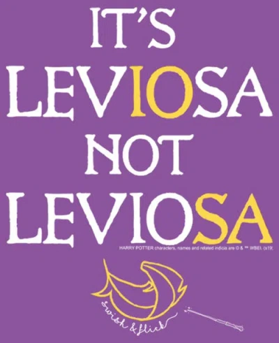 Harry Potter Girl's  Hermoine Leviosa Not Leviosa  Graphic T-shirt In Purple
