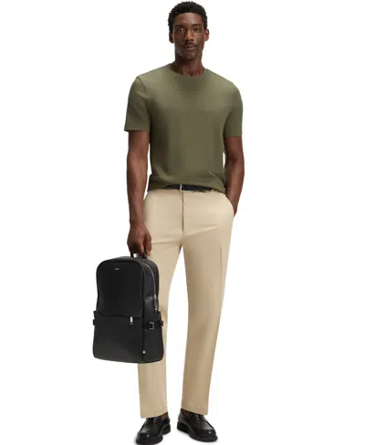 Hugo Boss Boss By  Men's Bubble-jacquard Structure T-shirt In Green