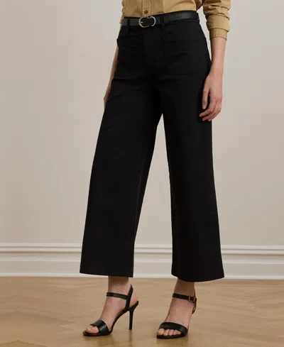 Ralph Lauren Women's Stretch Chino Wide-leg Cropped Pants