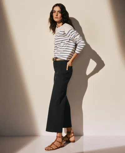 Ralph Lauren Women's Stretch Chino Wide-leg Cropped Pants