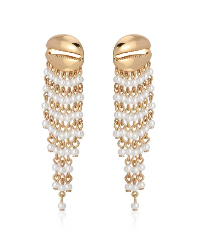 Ettika Mykonos Shell Dangle Earrings