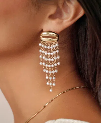 Ettika Mykonos Shell Dangle Earrings