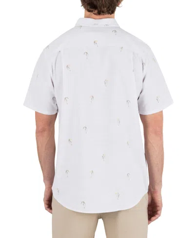 Hurley Men's One And Only Stretch Print Short Sleeve Shirt In White