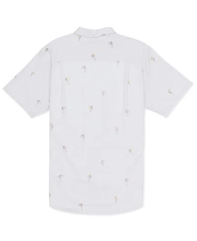 Hurley Men's One And Only Stretch Print Short Sleeve Shirt In White