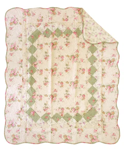 Greenland Home Fashions Cotton Reversible Quilted Throw, 50" X 60"