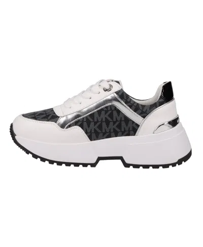 Finish Line Little Girls Cosmo Maddy Logo Repeat Sneakers In White