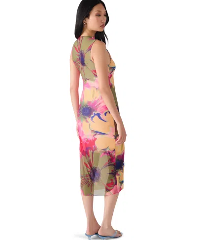 Steve Madden Women's Sidra Floral Mesh Midi Dress