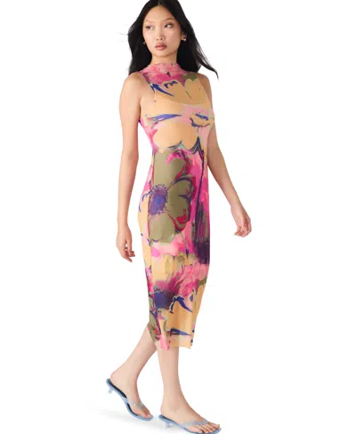 Steve Madden Women's Sidra Floral Mesh Midi Dress