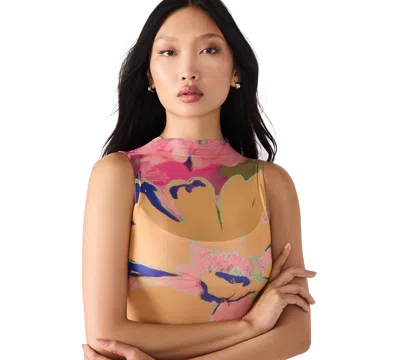 Steve Madden Women's Sidra Floral Mesh Midi Dress