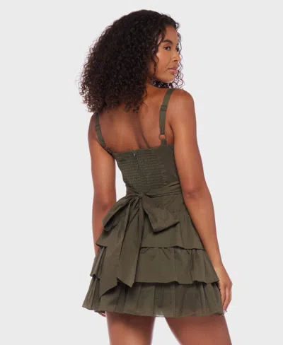 Alex & Sophia Juniors' Cotton Voile Tiered Fit & Flare Dress In Gray