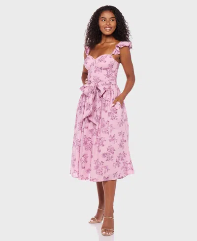 Alex & Sophia Juniors' Cotton Voile Printed Midi Dress