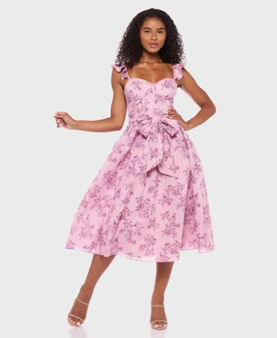 Alex & Sophia Juniors' Cotton Voile Printed Midi Dress