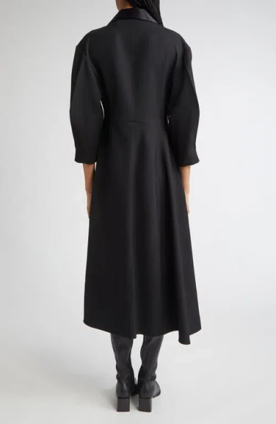 Jil Sander Wool Twill Midi Shirtdress