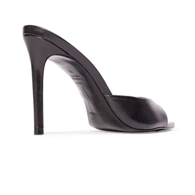 Black Suede Studio Brea Leather Mule