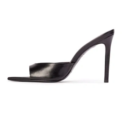 Black Suede Studio Brea Leather Mule