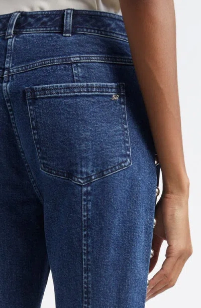 Cinq À Sept Shailene Studded Flare Jeans In Blue