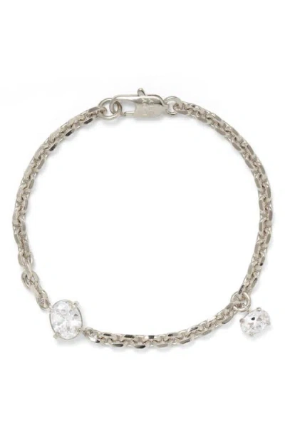 Lady Grey Crystal Tilt Cubic Zirconia Bracelet