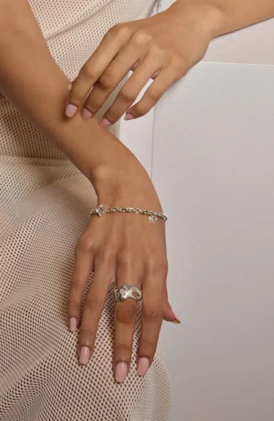 Lady Grey Crystal Tilt Cubic Zirconia Bracelet