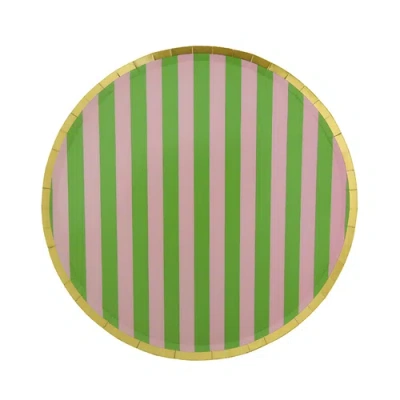 Jollity & Co . Camp Bachelorette Stripe Dinner Plates