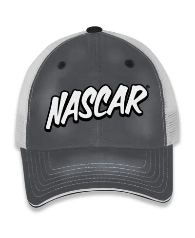 Checkered Flag Sports Women's Gray/white Nascar Pit Box Adjustable Trucker Hat