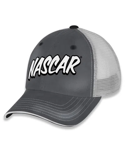 Checkered Flag Sports Women's Gray/white Nascar Pit Box Adjustable Trucker Hat
