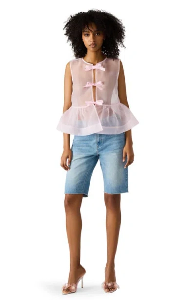 Steve Madden Paulina Sheer Sleeveless Top In Pink