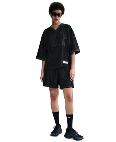 Nike Women's Oversized Short-sleeve Graphic Top In Black