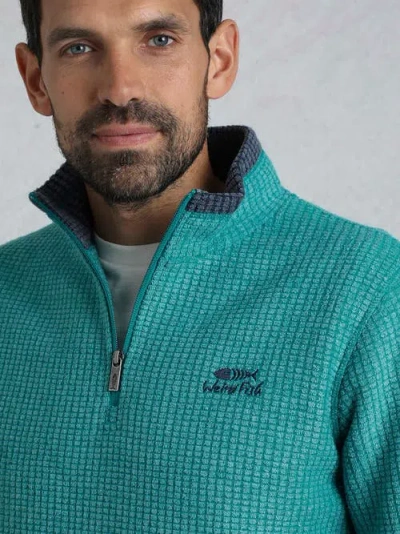 Weird Fish Newark 1/4 Zip Grid Fleece