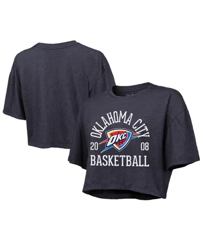Majestic Women's Navy Oklahoma City Thunder Boxy Crop Top