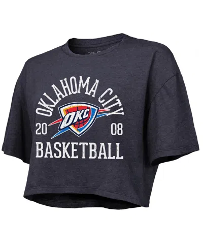 Majestic Women's Navy Oklahoma City Thunder Boxy Crop Top