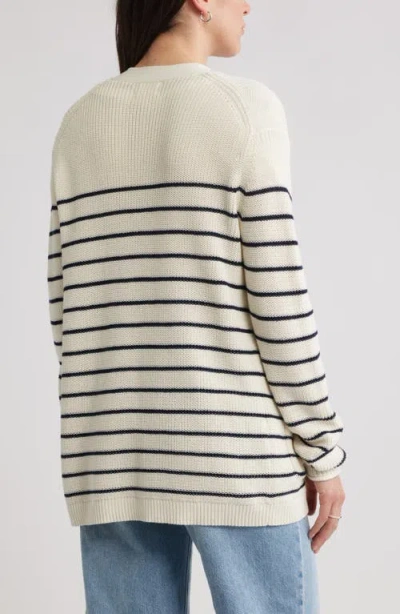 Caslonr Caslon(r) Shaker Stitch Pima Cotton Cardigan