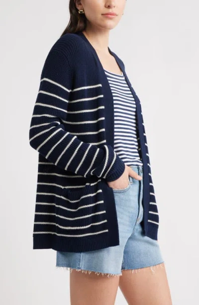 Caslonr Caslon(r) Shaker Stitch Pima Cotton Cardigan