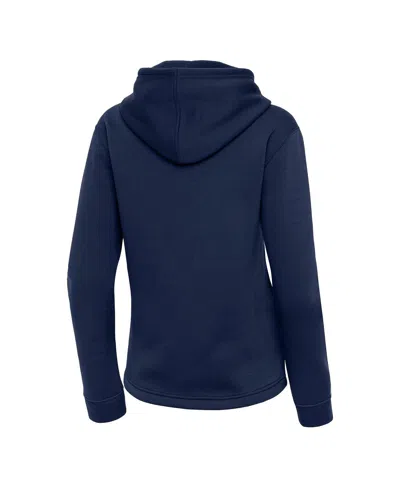 Antigua Women's Navy Columbus Blue Jackets Contemporary Quarter-zip Hoodie