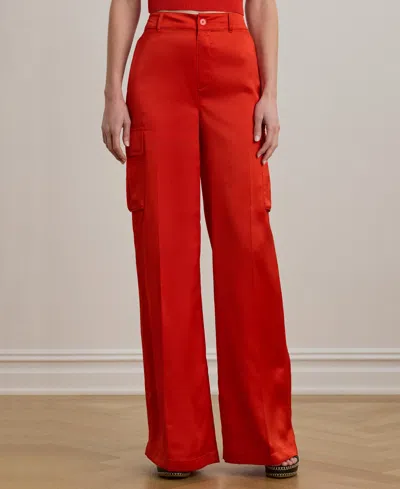 Ralph Lauren Women's Satin Charmeuse Wide-leg Cargo Pants