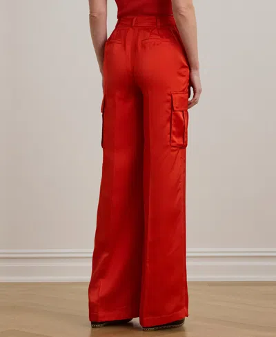 Ralph Lauren Women's Satin Charmeuse Wide-leg Cargo Pants