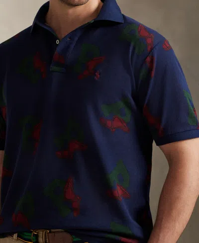 Polo Ralph Lauren Men's Big & Tall P-wing Mesh Polo Shirt In Blue