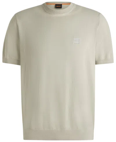 Hugo Boss Boss By  Men's Cotton Cashmere Knit Sweater In Neutral