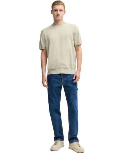 Hugo Boss Boss By  Men's Cotton Cashmere Knit Sweater In Neutral