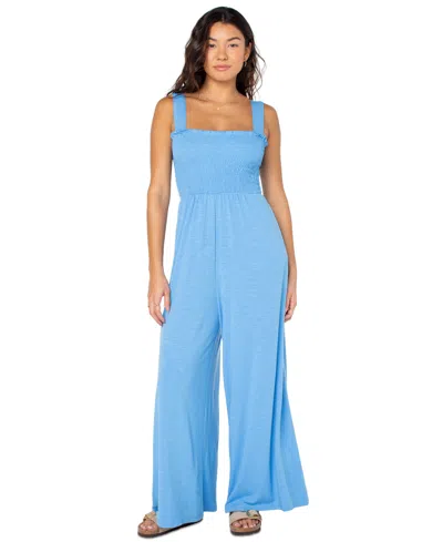 Roxy Just Passing By Smocked Jumpsuit