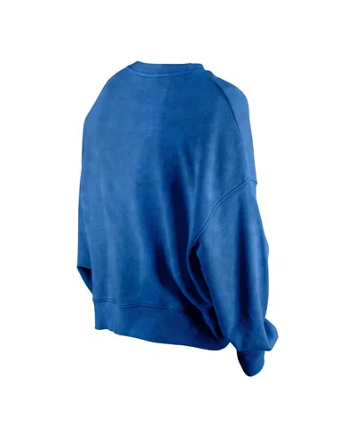 New Era Women's Blue Seattle Seahawks Throwback Boxy Sweatshirt