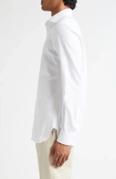 Isaia Cotton Button-up Shirt In White