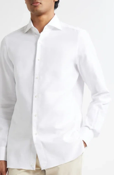 Isaia Cotton Button-up Shirt In White