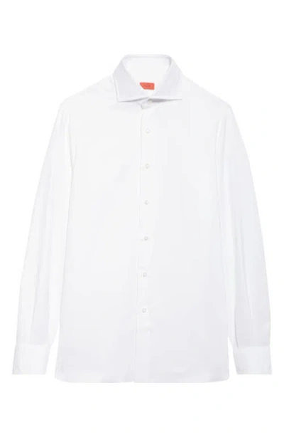 Isaia Cotton Button-up Shirt In White