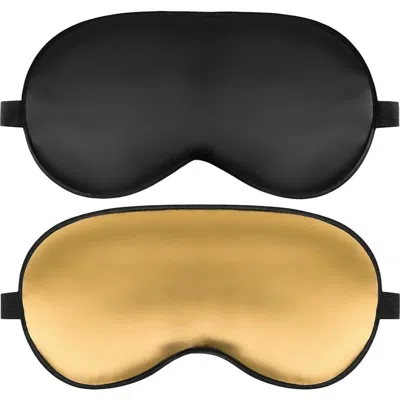 Silksilky 2 Pcs Silk Elastic Band Sleep Eye Mask Set