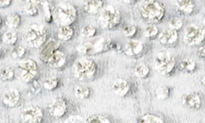 Steve Madden Eras Rhinestone Denim Crop Top In White