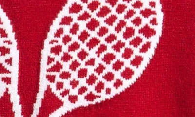 Freshman Kids' Knit Tennis Tank, Cardigan & Skirt Set In Red