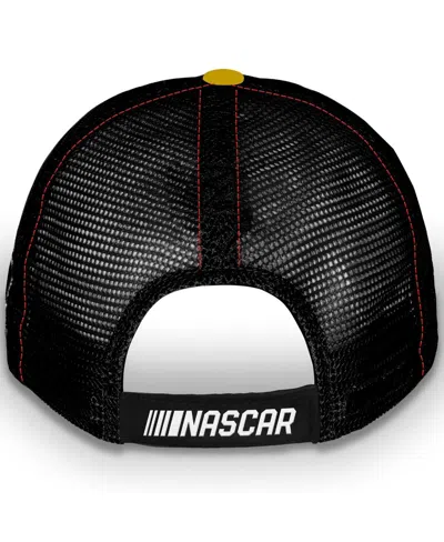 Checkered Flag Sports Men's And Women's Yellow Joey Logano Vintage Patch Trucker Adjustable Hat