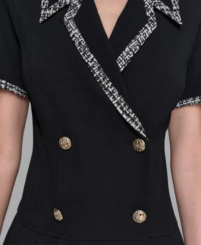 Karl Lagerfeld Scuba Crepe Dress In Black