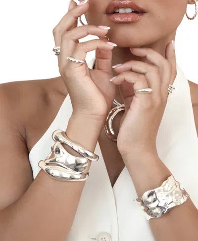 Ettika Liquid Love Cuff Bracelet In Metallic