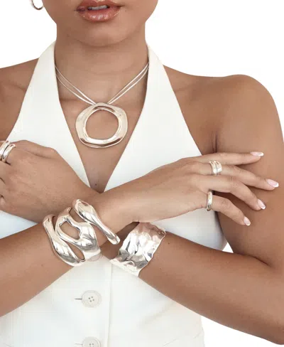 Ettika Liquid Love Cuff Bracelet In Metallic